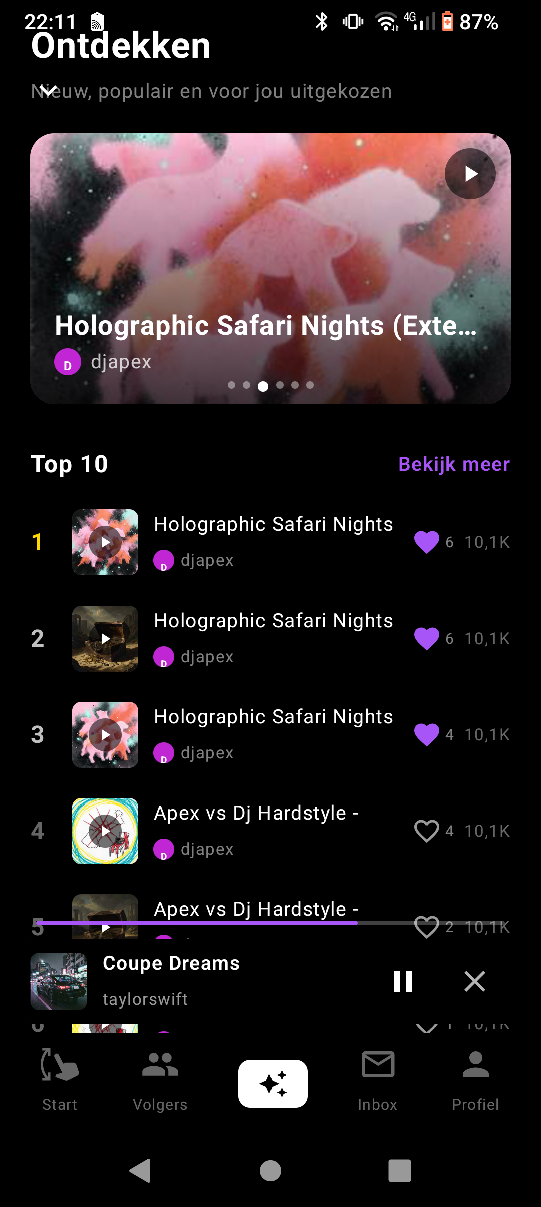 Sonama now playing screen showing a track by Taylor Swift